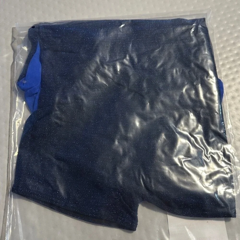 Double Platinum Royal Blue Mesh Long Sleeve Leotard Dance Gymnastics NWT‎ AXS